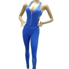 VIA7 - Enterizo largo pegado moda cierre busto y escote espalda