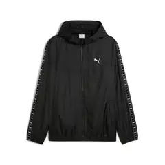 PUMA - Chaqueta Original Ess TapeWindbreaker Negro Hombre