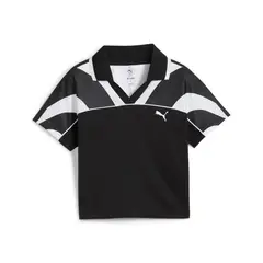 PUMA - Camisa Deportiva Original Archive Football Negro Mujer