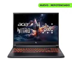 ACER - Portátil NITRO - RYZEN 5 240 - 64GB RAM - 2TB SSD - RTX 5050 8GB - 16” - ANV16-42-R309 GAMER