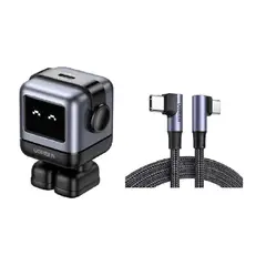UGREEN - Combo Cargador Robot Nexode 30W + Cable USB C-100 - Gris