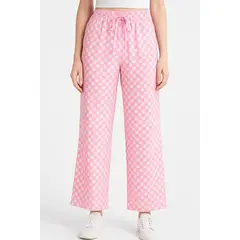 YOGA & GYM - Pantalon Palazzo Ancho Estampado Rombos