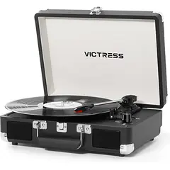 GENERICO - Tocadiscos Bluetooth Reproductor Grabador Vinilos Vintage