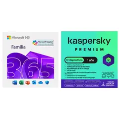 MICROSOFT - Office 365 Familia 6 usuarios + kaspersky Premium 10 Dispositivos 1 Año