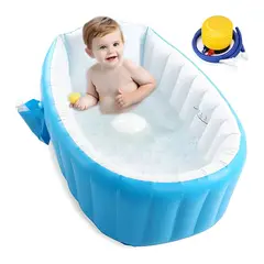 GENERICO - Bañera Inflable Tina Piscina Portátil Para Bebe Color Azul