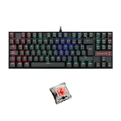 REDRAGON - Teclado K552 KUMARA RGB Switch Red con Construcción Robusta y Activación Suave