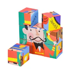 MONKEY BRANDS - Rompecabezas de Bloques Profesiones para Niños Fun For Kids