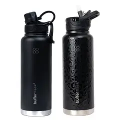 BUFFER FLASK - Termo Botella Termica 1.2 Lt Buffer Pack x 2 Unds Acero Inox