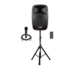 PRO DJ - Cabina Activa PB12E-MP3 SYS 12″ 200W + Base + Micrófono