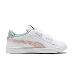 PUMA - Tenis Deportivos Smash 3.0 Girly V Ps Blanco Para Niños