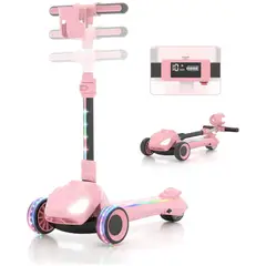 AMERICAN GENERICS - Scooter Eléctrica Plegable Para Niños Con Altura Ajustable Luz Led