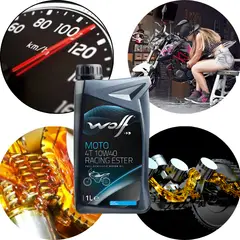 GENERICO - Aceite wolf 10W40 full sintetico racing mantenimiento moto