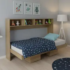 MUEBLES 2020 - Cama abatible sencilla Toledo - Almendra