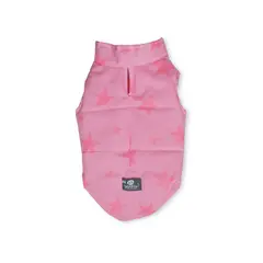 WAWAW - Chaleco 2XL dril fucsia neón estrellas brillantes