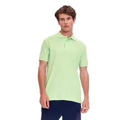 TOTTO - Camiseta Tipo Polo Pique para Hombre Verde Mkp