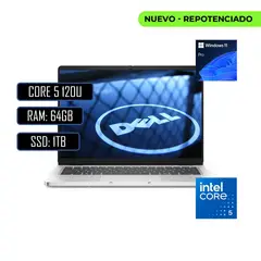 DELL - PRO 14 - INTEL CORE 5 120U - 64GB DDR5 - 1TB SSD - PANTALLA 14" FHD - RJ45 - WIN11 PRO