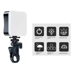 GENERICO - Luz LED iluminación RGB para fotografía nocturna con clip portátil para grabar