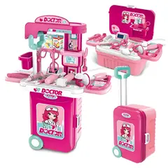 AMERICAN GENERICS - Set Médico Infantil 3 en 1 Con Maleta Portátil Y Accesorios De Doctora