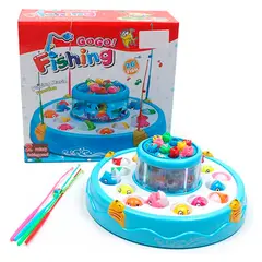 GENERICO - Juego Pesca 2 Pisos Mágnetico Niños Fishinggame Luces Sonido