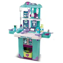 AMERICAN GENERICS - Set Médico Infantil 2 en 1 Con Maleta Portátil Y Accesorios De Doctor