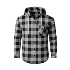 MODA EN CIRCUITO - CAMISA LEÑADORA PARA HOMBRE CON O SIN CAPOTA