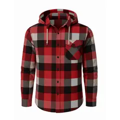 MODA EN CIRCUITO - CAMISA LEÑADORA PARA HOMBRE CON O SIN CAPOTA