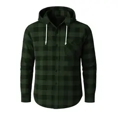 MODA EN CIRCUITO - CAMISA LEÑADORA PARA HOMBRE CON O SIN CAPOTA