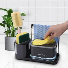 GENERICO - Dispensador de Jabón con Organizador 3 en 1