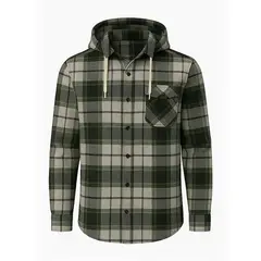 MODA EN CIRCUITO - CAMISA LEÑADORA PARA HOMBRE CON O SIN CAPOTA