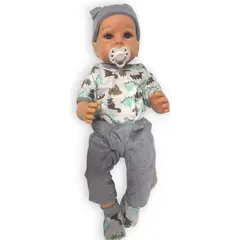 KIDSHOP - Muñeca Bebé Realista 55 cm Silicona Y Accesorios M-648