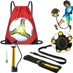 GENERICO - Kit De Entrenamiento Fútbol Con Balón Cinturón Y Tula Rojo