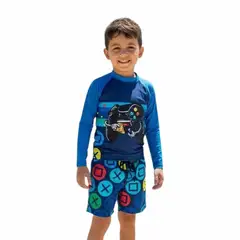 1AMIGO - Traje de baño Infantil Buzo y Pantaloneta - Videojuegos