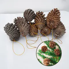 GENERICO - 12 Piñas De Pino Para Decorar Conos Naturales Colgantes Adornos Árbol De Navidad