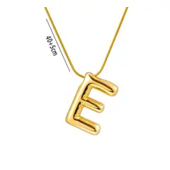 GENERICO - Collar Cadena Con Dije Letra E Tipo Chunky En Rodio