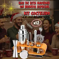 BARTENDING COLOMBIA - KIT COCTELERIA 12 PIEZAS PARA HOGAR O BARTENDER MODELO 2027