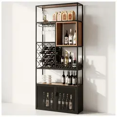 22 GRADOS DECORACION - Bar Kemet en Madera Roble y Metal 100cxm x 40cm