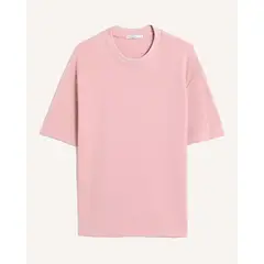 SEVEN SEVEN - Camiseta Tejida Texturizada Oversize Para Hombre Rosa