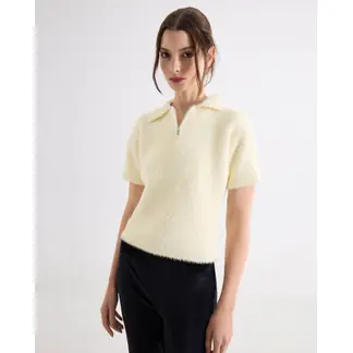 SEVEN SEVEN - Camiseta Half Zipper Para Mujer Amarillo