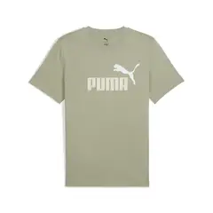 PUMA - Camisa Deportiva Ess 2 Color No1 Logo Verde Hombre