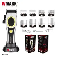 WMARK - Cortadora De Pelo Profesional NG-7030 "Batería 4500mAh"Blanca-Negro