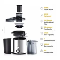 SOKANY - Extractor De Jugos Automatico Frutas Y Verduras 800w