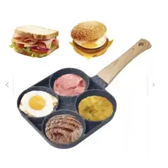 SOKANY - Sarten Antiadherente 4 Puestos Para Huevos Arepas Pancakes