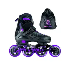 ROLLER - Patines En Linea Semiprofesionales Skate Con Maleta Morado L 39 Ajustables a 42