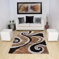 MITAPETE COM - Tapete Alfombra Sala 120 X 170cms Cafe Beige