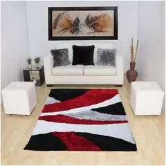 MITAPETE COM - Tapete Alfombra Sala 120 X 170cms Rojo Gris