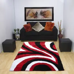 MITAPETE COM - Tapete Alfombra Sala 120 X 170cms Rojo Gris