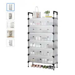 GENERICO - Organizador zapatero con tapa antipolvo 8 Niveles