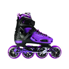 CHICAGO - Patines En Linea Semiprofesionales Magic Con Maleta Morado M 34 Ajustables a 37