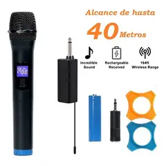 GENERICO - Micrófono Inalámbrico Profesional WG-11 con Receptor Recargable