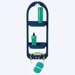 RIMAX - Organizador de Ducha Plástico Color Azul Navy 10798